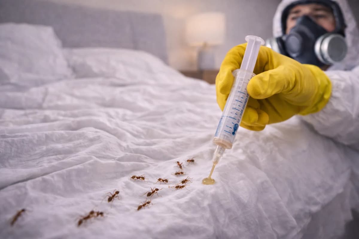 נמלי אש במיטה