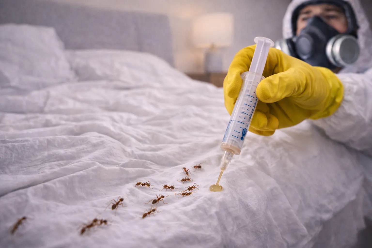 נמלי אש במיטה